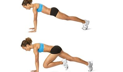 Exercice de grimpeur pour perdre de la graisse abdominale.