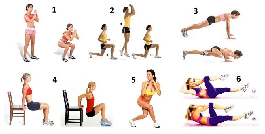 Une série d'exercices pour perdre du poids pour tout le corps à la maison. 
