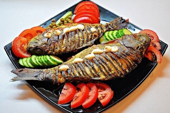 Suivant le régime japonais, vous pouvez cuisiner du poisson au four avec des légumes