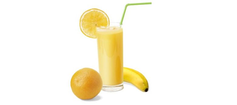 smoothie banane et orange à boire régime